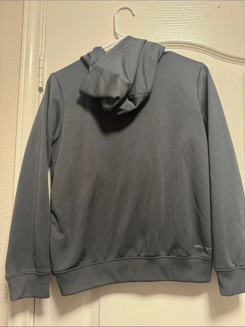 Nike Kids Black & Gray Air Full-Zip Hoodie with Red Swoosh